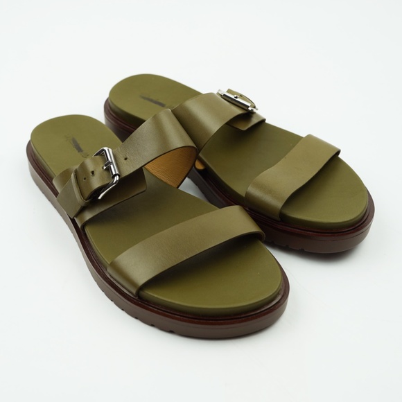 New MADEWELL Size 8.5 The Dee Double-Strap Slide Sandal in Olive Tree $98 NP292 - Picture 3 of 7